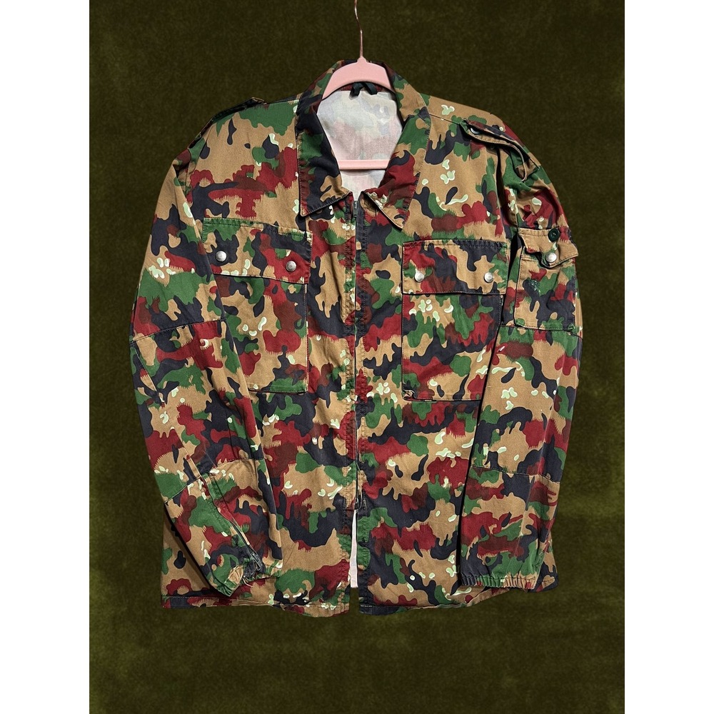 Swiss Military M83 Alpenflage Field Jacket Camo Red Camouflage Shirt 84/86